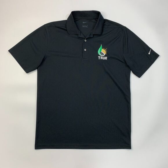 Nike Golf Shirt Mens M Medium Black Micro Pique 2.0 Performance Golf Polo - Picture 2 of 13